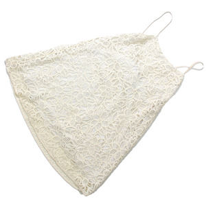 Women's Small White off White Zara Heavy Lace Spaghetti Strap Aline Sun Dress